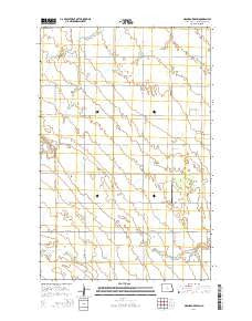 Grand Forks SW North Dakota Current topographic map, 1:24000 scale, 7.5 X 7.5 Minute, Year 2014