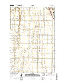 Grandin North Dakota Current topographic map, 1:24000 scale, 7.5 X 7.5 Minute, Year 2014