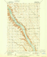 Grano North Dakota Historical topographic map, 1:62500 scale, 15 X 15 Minute, Year 1951