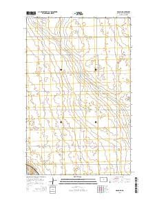 Grano NE North Dakota Current topographic map, 1:24000 scale, 7.5 X 7.5 Minute, Year 2014