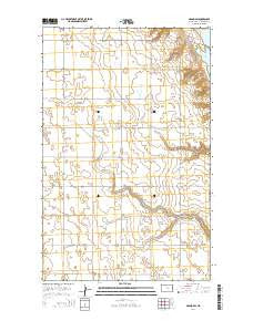 Grano SW North Dakota Current topographic map, 1:24000 scale, 7.5 X 7.5 Minute, Year 2014