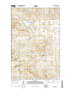 Grass Lake North Dakota Current topographic map, 1:24000 scale, 7.5 X 7.5 Minute, Year 2014