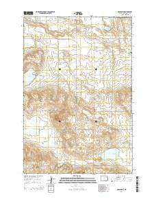 Grassna NE North Dakota Current topographic map, 1:24000 scale, 7.5 X 7.5 Minute, Year 2014