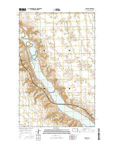 Greene North Dakota Current topographic map, 1:24000 scale, 7.5 X 7.5 Minute, Year 2014
