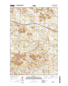 Griffin North Dakota Current topographic map, 1:24000 scale, 7.5 X 7.5 Minute, Year 2014