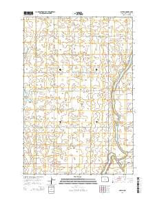 Guelph North Dakota Current topographic map, 1:24000 scale, 7.5 X 7.5 Minute, Year 2014