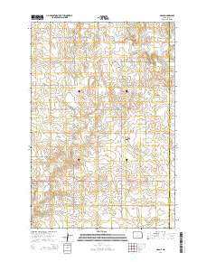 Hague North Dakota Current topographic map, 1:24000 scale, 7.5 X 7.5 Minute, Year 2014