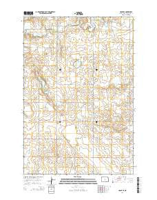 Hague SE North Dakota Current topographic map, 1:24000 scale, 7.5 X 7.5 Minute, Year 2014