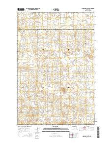 Hailstone Butte North Dakota Current topographic map, 1:24000 scale, 7.5 X 7.5 Minute, Year 2014