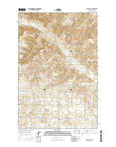 Halliday NE North Dakota Current topographic map, 1:24000 scale, 7.5 X 7.5 Minute, Year 2014