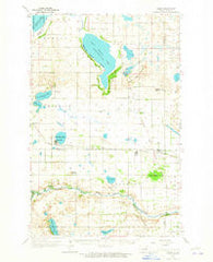 Hamar North Dakota Historical topographic map, 1:62500 scale, 15 X 15 Minute, Year 1962