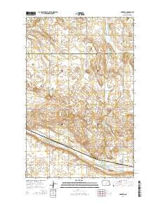Hamberg North Dakota Current topographic map, 1:24000 scale, 7.5 X 7.5 Minute, Year 2014