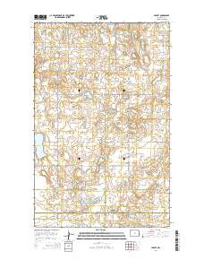 Hamlet North Dakota Current topographic map, 1:24000 scale, 7.5 X 7.5 Minute, Year 2014