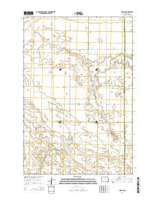 Hamlin North Dakota Current topographic map, 1:24000 scale, 7.5 X 7.5 Minute, Year 2014