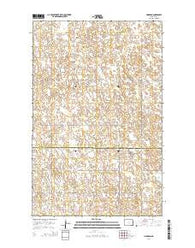 Hampden North Dakota Current topographic map, 1:24000 scale, 7.5 X 7.5 Minute, Year 2014