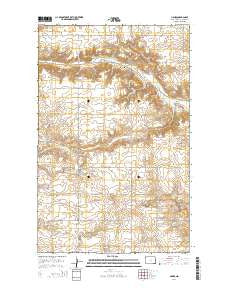 Hanks North Dakota Current topographic map, 1:24000 scale, 7.5 X 7.5 Minute, Year 2014