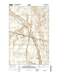 Hannaford North Dakota Current topographic map, 1:24000 scale, 7.5 X 7.5 Minute, Year 2014