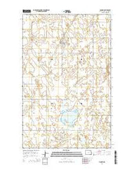 Hannah North Dakota Current topographic map, 1:24000 scale, 7.5 X 7.5 Minute, Year 2014