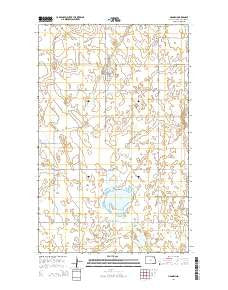 Hannah North Dakota Current topographic map, 1:24000 scale, 7.5 X 7.5 Minute, Year 2014