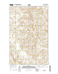Hannah SE North Dakota Current topographic map, 1:24000 scale, 7.5 X 7.5 Minute, Year 2014