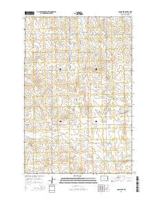 Hannover North Dakota Current topographic map, 1:24000 scale, 7.5 X 7.5 Minute, Year 2014