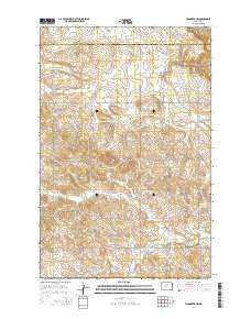 Hannover NW North Dakota Current topographic map, 1:24000 scale, 7.5 X 7.5 Minute, Year 2014