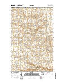 Hansboro North Dakota Current topographic map, 1:24000 scale, 7.5 X 7.5 Minute, Year 2014