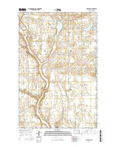 Harlow SE North Dakota Current topographic map, 1:24000 scale, 7.5 X 7.5 Minute, Year 2014