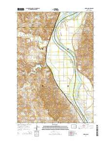 Harmon North Dakota Current topographic map, 1:24000 scale, 7.5 X 7.5 Minute, Year 2014