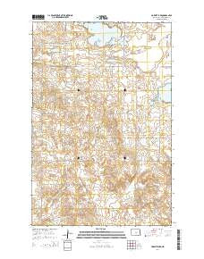 Harriet Lake North Dakota Current topographic map, 1:24000 scale, 7.5 X 7.5 Minute, Year 2014