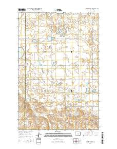 Harriet Lake SE North Dakota Current topographic map, 1:24000 scale, 7.5 X 7.5 Minute, Year 2014