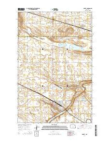 Harvey North Dakota Current topographic map, 1:24000 scale, 7.5 X 7.5 Minute, Year 2014