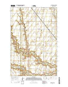 Hatton SW North Dakota Current topographic map, 1:24000 scale, 7.5 X 7.5 Minute, Year 2014