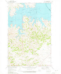 Hay Flat North Dakota Historical topographic map, 1:24000 scale, 7.5 X 7.5 Minute, Year 1970