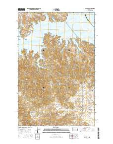 Hay Flat North Dakota Current topographic map, 1:24000 scale, 7.5 X 7.5 Minute, Year 2014