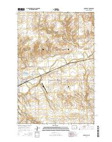 Hazen East North Dakota Current topographic map, 1:24000 scale, 7.5 X 7.5 Minute, Year 2014