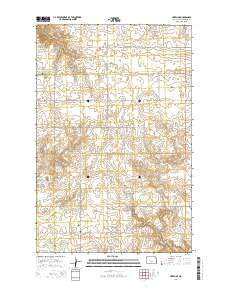 Hazen NE North Dakota Current topographic map, 1:24000 scale, 7.5 X 7.5 Minute, Year 2014