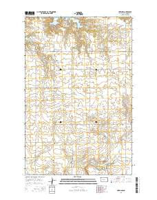 Hazen NW North Dakota Current topographic map, 1:24000 scale, 7.5 X 7.5 Minute, Year 2014