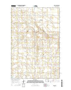 Heaton North Dakota Current topographic map, 1:24000 scale, 7.5 X 7.5 Minute, Year 2014