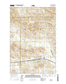 Hebron North Dakota Current topographic map, 1:24000 scale, 7.5 X 7.5 Minute, Year 2014