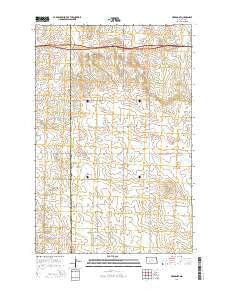 Hebron SE North Dakota Current topographic map, 1:24000 scale, 7.5 X 7.5 Minute, Year 2014