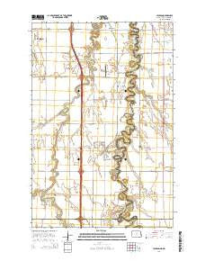 Hickson North Dakota Current topographic map, 1:24000 scale, 7.5 X 7.5 Minute, Year 2014