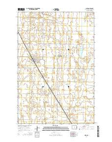 Hope North Dakota Current topographic map, 1:24000 scale, 7.5 X 7.5 Minute, Year 2014