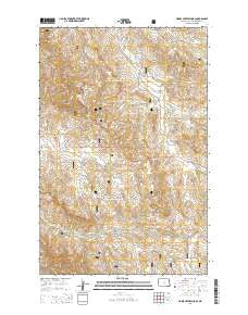Horse Creek School North Dakota Current topographic map, 1:24000 scale, 7.5 X 7.5 Minute, Year 2014