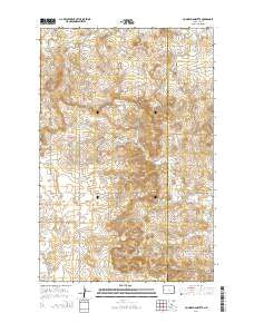 Hungry Man Butte North Dakota Current topographic map, 1:24000 scale, 7.5 X 7.5 Minute, Year 2014