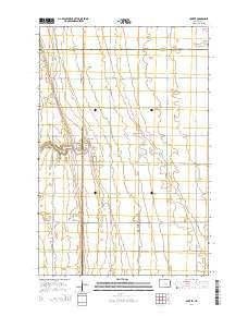 Hunter North Dakota Current topographic map, 1:24000 scale, 7.5 X 7.5 Minute, Year 2014