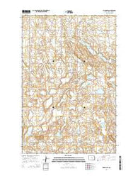 Hurdsfield North Dakota Current topographic map, 1:24000 scale, 7.5 X 7.5 Minute, Year 2014