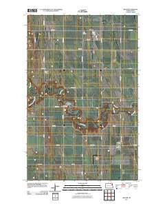 Inkster North Dakota Historical topographic map, 1:24000 scale, 7.5 X 7.5 Minute, Year 2011