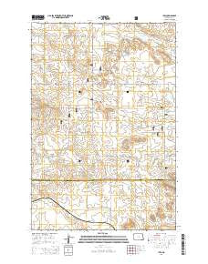 Ives North Dakota Current topographic map, 1:24000 scale, 7.5 X 7.5 Minute, Year 2014