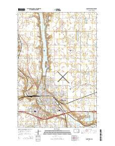 Jamestown North Dakota Current topographic map, 1:24000 scale, 7.5 X 7.5 Minute, Year 2014